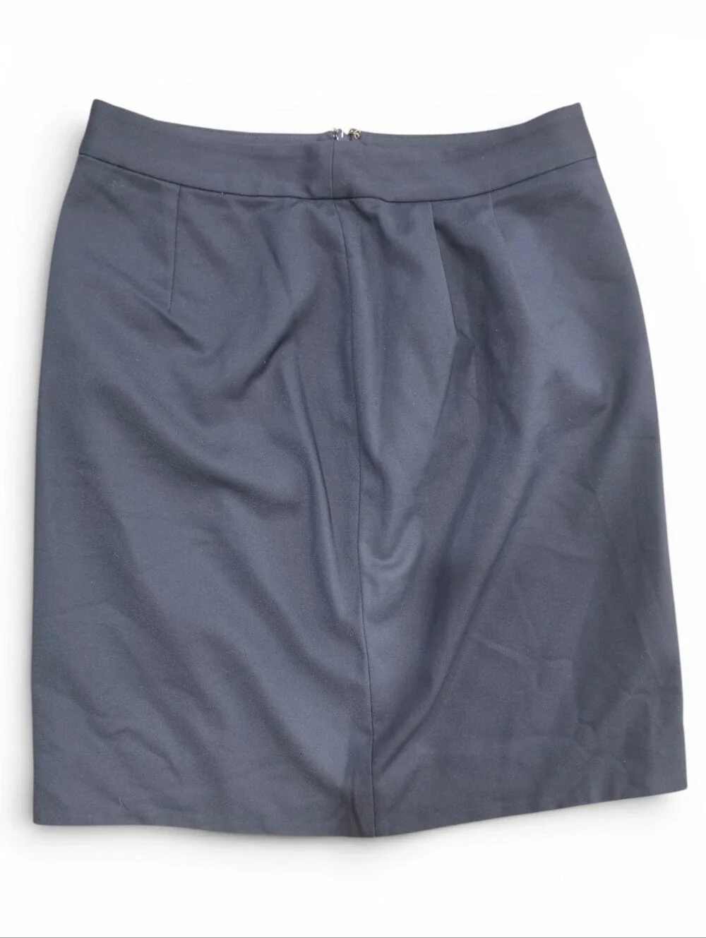 Kate Spade New York Skirt the Rules Navy Pleated Career Skirt Size 4 Cotton